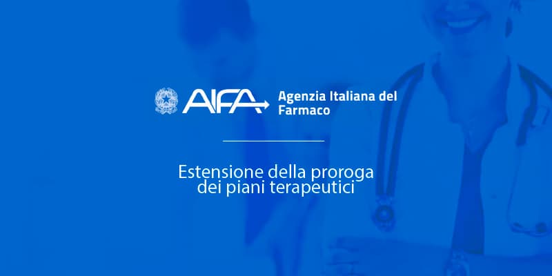 Estensione della proroga dei piani terapeutici